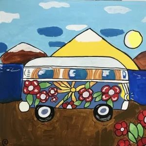 Schilderij bus