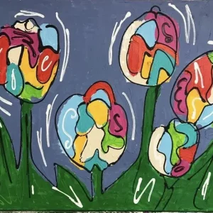 Schilderij tulpen
